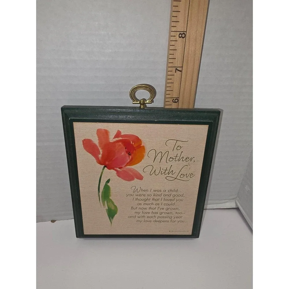 vintage 1984 Hallmark Mother's Day wall plaque featuring a heartfelt poem